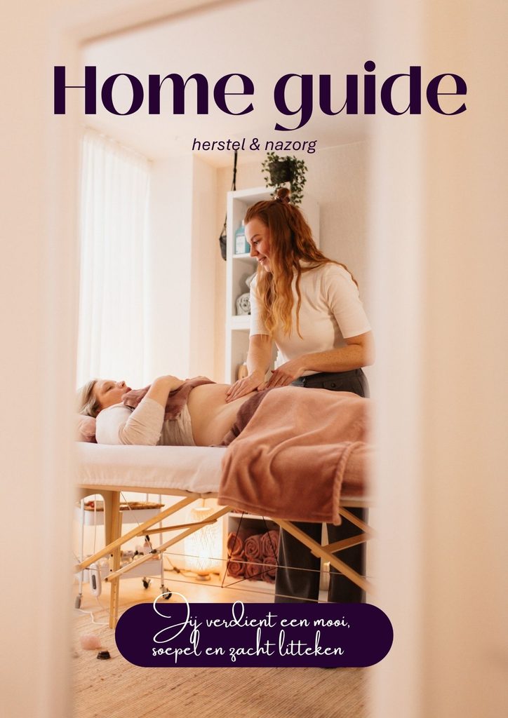 Home Guide met praktische informatie en oefeningen voor herstel na een keizersnede